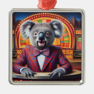 Koala Game Show Host Metal Ornament