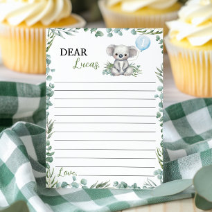 Koala Greenery Time Capsule Note Message Card