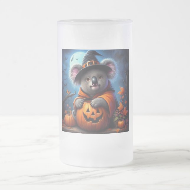 Koala Halloween Costume Frosted Glass Beer Mug (Center)