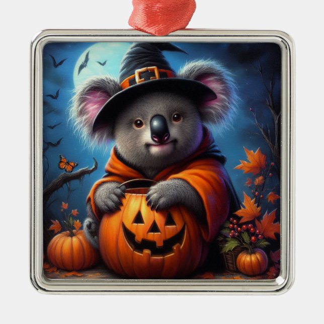 Koala Halloween Costume Metal Ornament (Front)