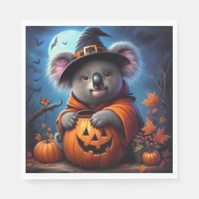 Koala Halloween Costume Napkins (Front)
