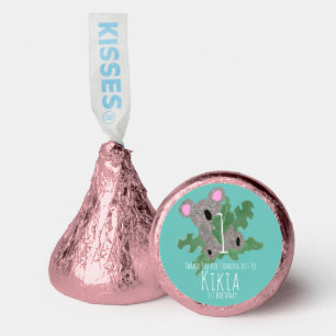 Koala Hand Drawn Bear 1st Birthday Pink Hershey®'s Kisses®