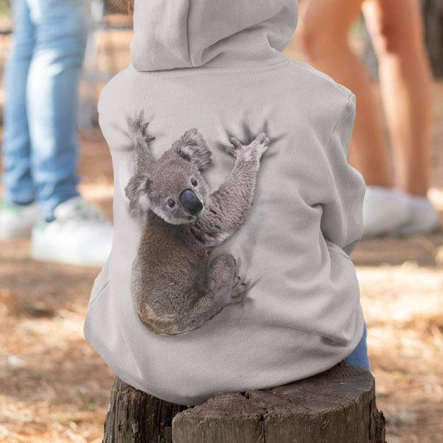 Koala Hang On Back Cute Bear Australia Animal Hoodie Zazzle