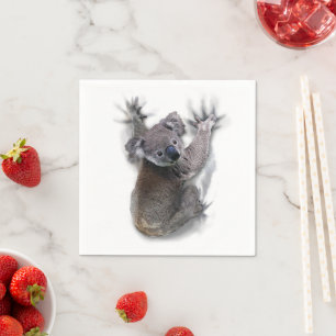 Koala Hang On Back Cute Bear Australia Animal Napkins