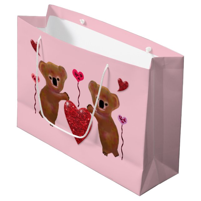 Koala Hearts Gift Bags (Front Angled)