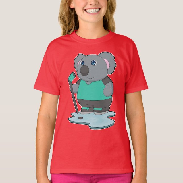 Koala Ice hockey Ice hockey stick T-Shirt (Front)