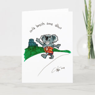 Koala in a Kilt birthday card
