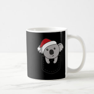 Koala In Cket Christmas Cute Koala In Breast Cket Coffee Mug