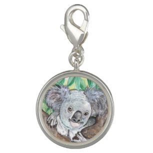 Koala in Eucalyptus Tree Painting Charm