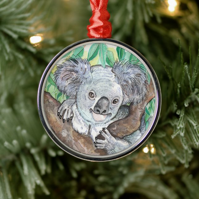 Koala in Eucalyptus Tree Painting Ornament (Tree)