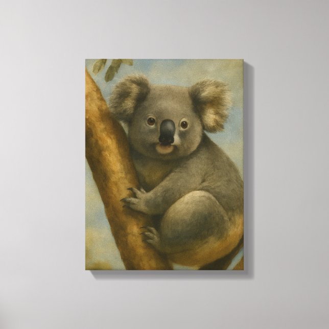 Koala in Quiet Light Canvas Print (Front)