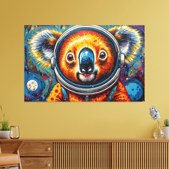 KOALA IN SPACE-5 CANVAS PRINT (Insitu(LivingRoom))