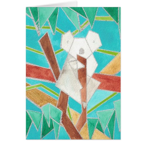 Koala in Tree Original Abstract Art