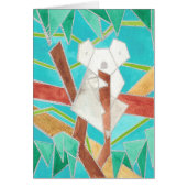 Koala in Tree Original Abstract Art (Front)