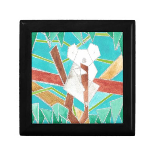 Koala in Tree Original Abstract Art Gift Box