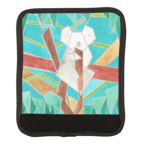 Koala in Tree Original Abstract Art Luggage Handle Wrap