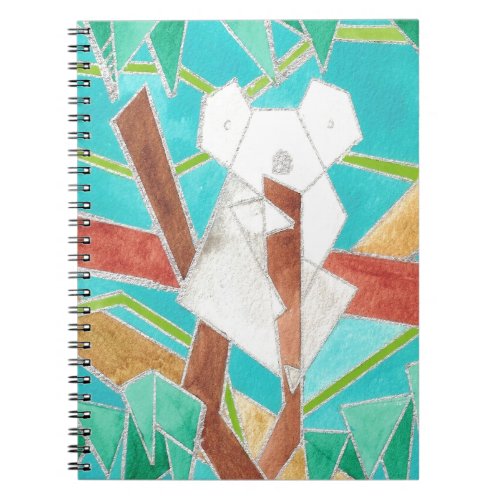 Koala in Tree Original Abstract Art Notebook
