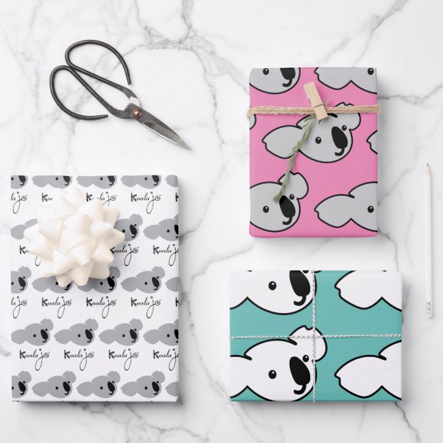 Koala Jo Wrapping Paper Set (Front)