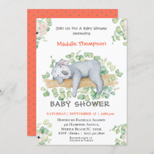 Koala Jungle Baby Shower Invitation