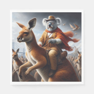 Koala Kangaroo Rider Napkins