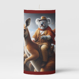 Koala Kangaroo Rider Pillar Candle