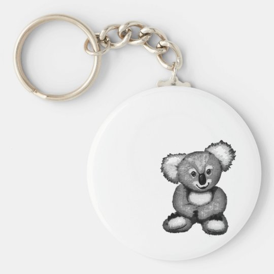 fluffy koala keyring