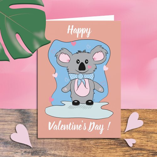 Koala Kid Valentines Day Card