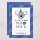 Koala Kids Birthday Party Invitation (Front/Back)