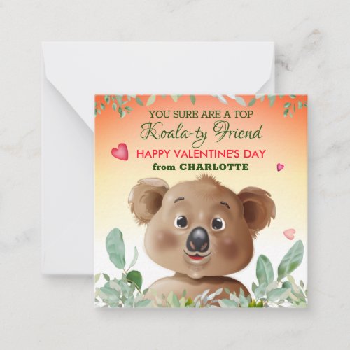 Koala Kids Classroom Valentine Card