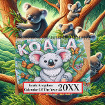 Koala Kingdom Calendar Of The Year 2025/2026<br><div class="desc">Step into the Koala Kingdom with this playful and colorful 2025/2026 calendar designed for young artists! Every month features a new koala in a whimsical scene, ready to be brought to life with your mind. From cozy koalas resting in treetops to curious ones exploring the forest, each design sparks imagination...</div>