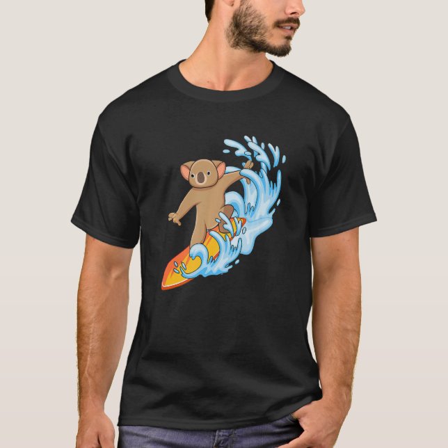 Koala Koala Whisperer Animal Herbivore Surfer T-Shirt (Front)
