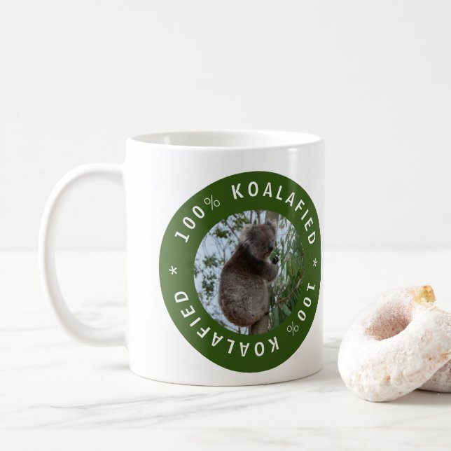 Koala Koalafied Qualified Cute Animal Australia Coffee Mug (With Donut)