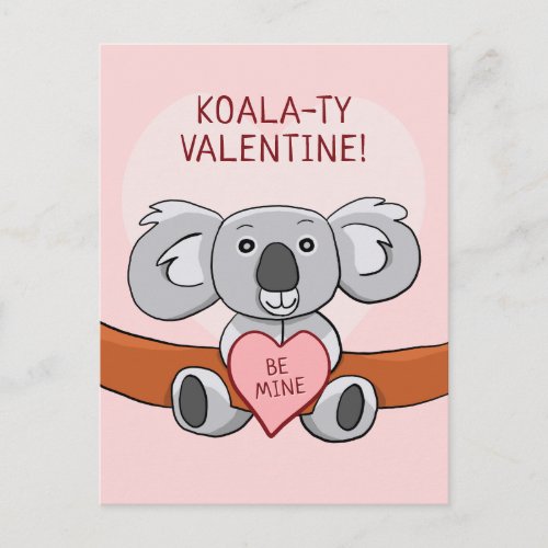 Koala Koality Be Mine Valentine Postcard