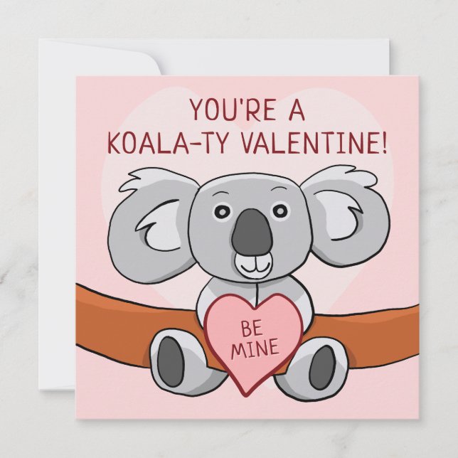 Koala Koality Be Mine Valentines Day Card (Front)