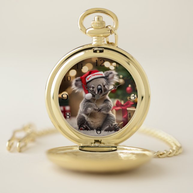 "Koala Kris Kringle: Christmas Down Under" Pocket Watch (Inside)