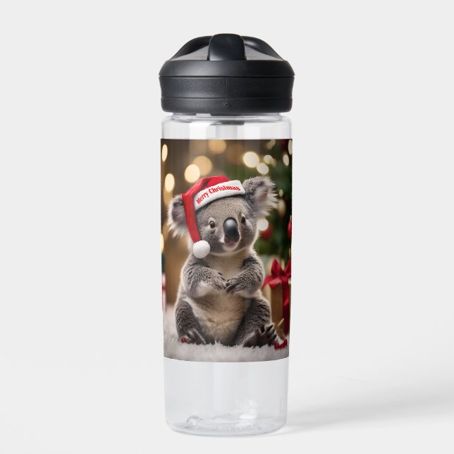 "Koala Kris Kringle: Christmas Down Under" Water Bottle (Front)