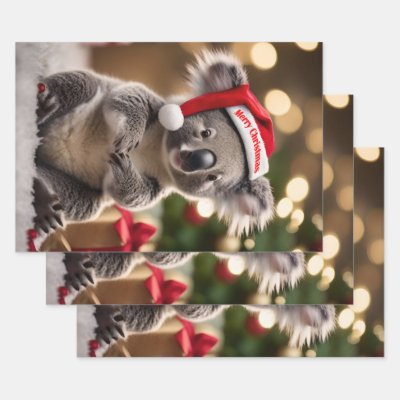 "Koala Kris Kringle: Christmas Down Under" Wrapping Paper Sheets