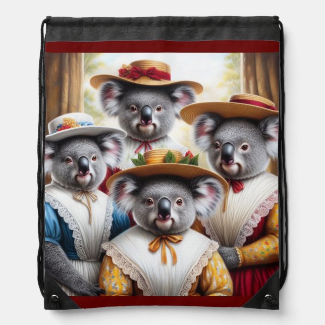 Koala Little Women Drawstring Bag (Front)