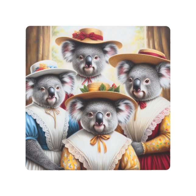 Koala Little Women Metal Print (Front)