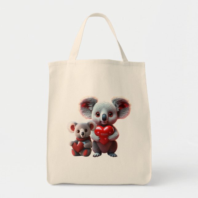 Koala Love: A Bond of Nature Tote Bag (Front)