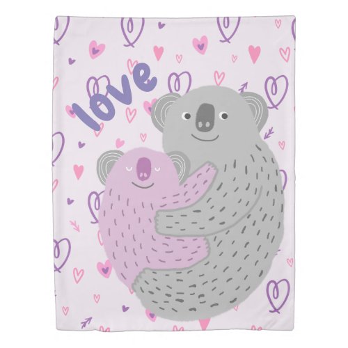 Koala Love Mom and baby Duvet Cover