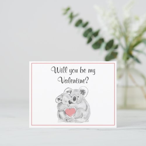 Koala Love Valentines Day Holiday Postcard