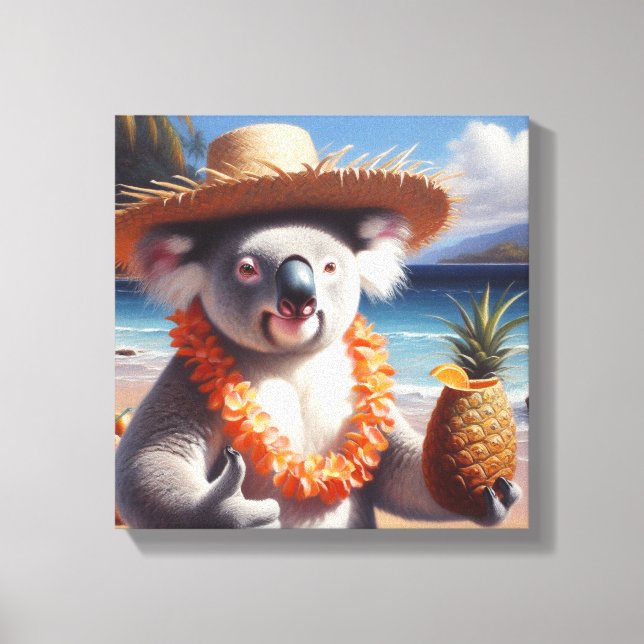 Koala Luau Canvas Print (Front)