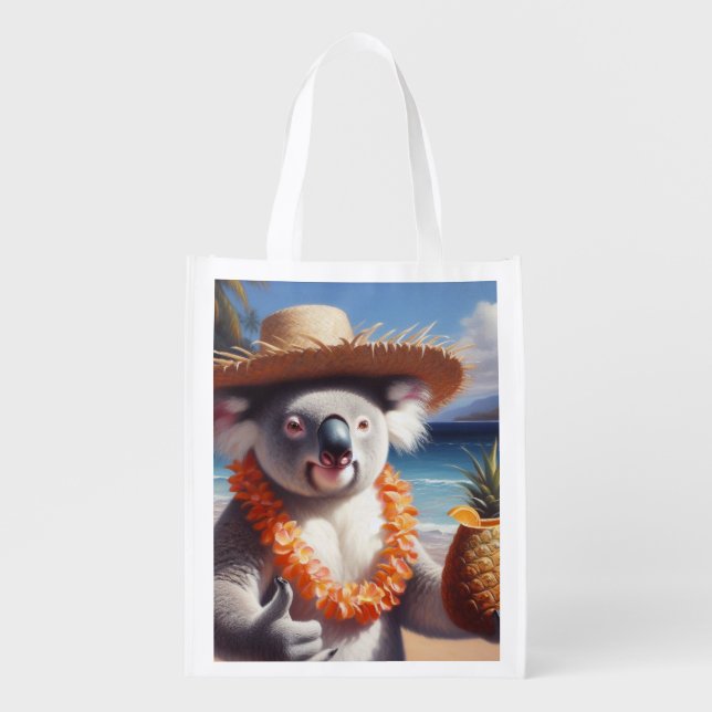 Koala Luau Grocery Bag (Front)