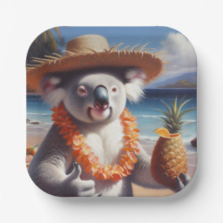 Koala Luau Paper Plates