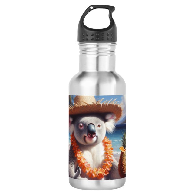 Koala Luau Stainless Steel Water Bottle (Front)