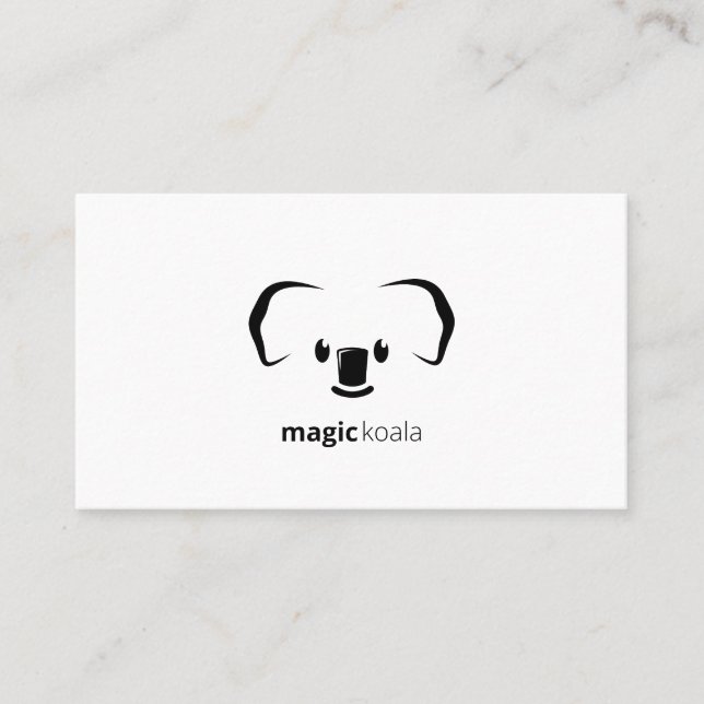 Koala Magic Modern Cute Animal Business Card (Front)