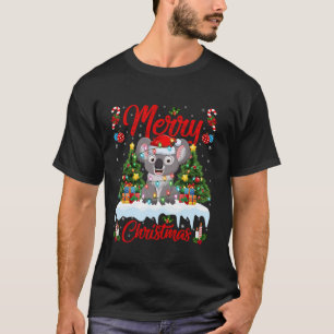 Koala Merry Christmas Tree Lighting Santa Koala Xm T-Shirt
