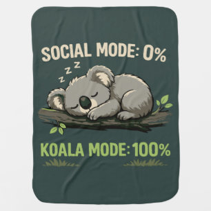 Koala Mode Funny Introvert Baby Blanket