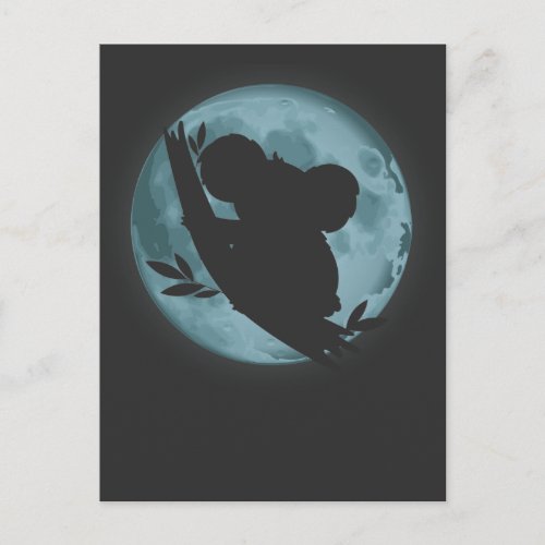 Koala Moon Silhouette Art Australian Animal Lover Postcard